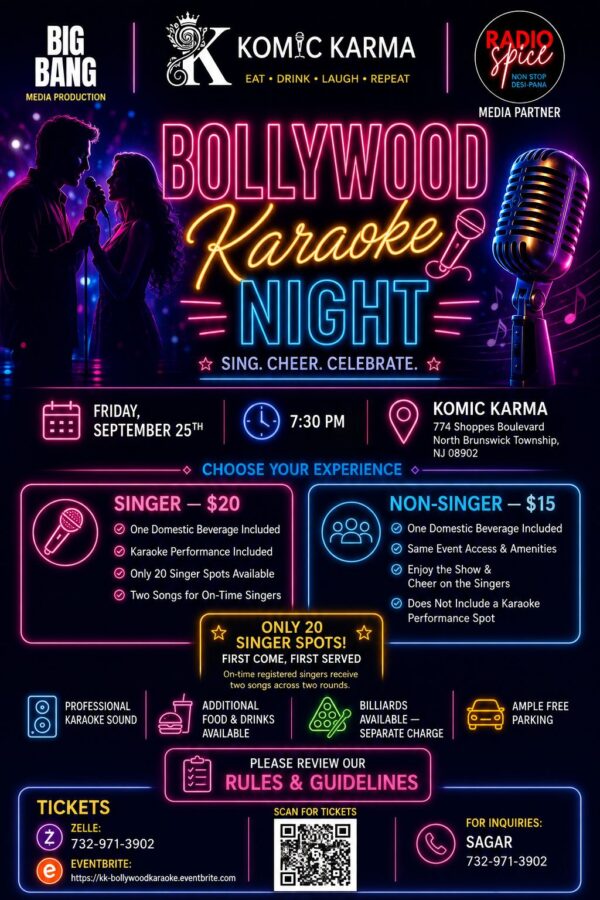 Bollywood Karaoke Sep 29 600x900