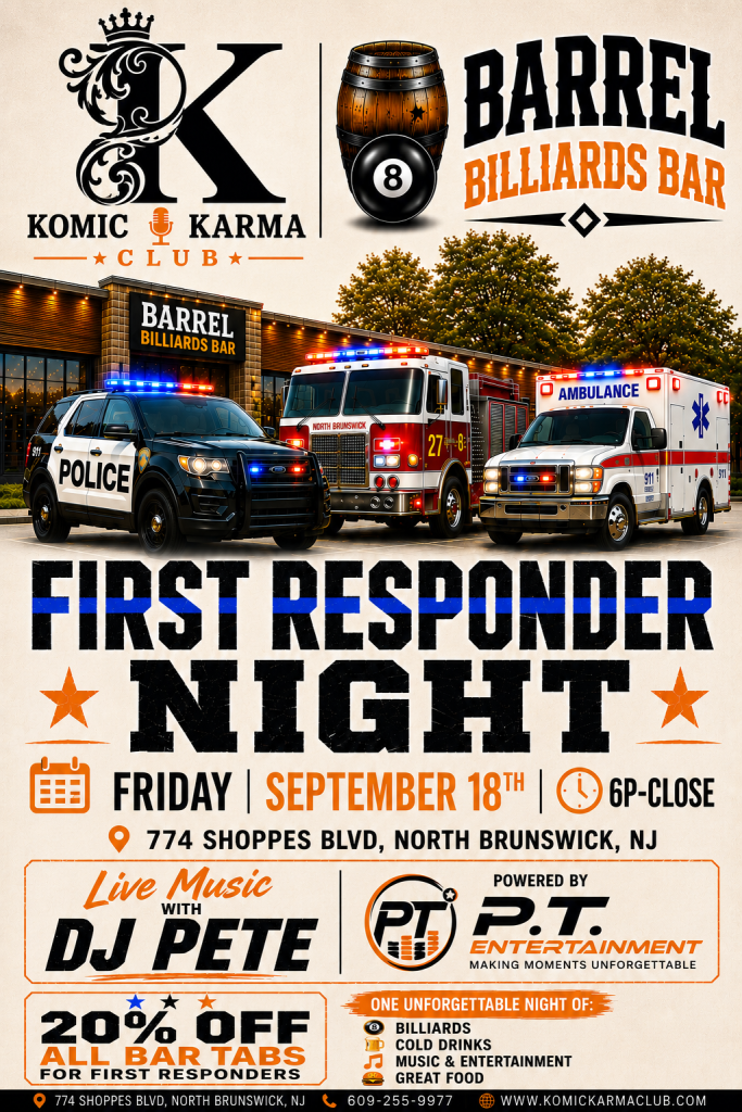 First Responder Night at Komic Karma Club – Friday, September 18th